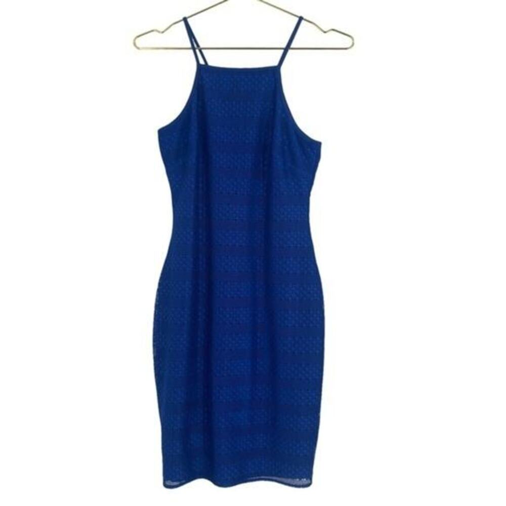 Bebe Blue Bodycon Midi Dress size 2
